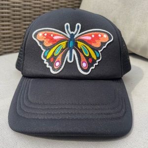 Butterfly patch trucker hat